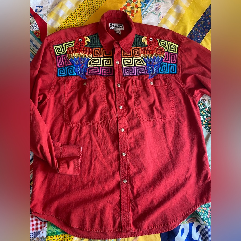 Vintage embroidered long sleeve shirt.